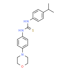 ChemSpider 2D Image | 1-(4-Isopropylphenyl)-3-[4-(4-morpholinyl)phenyl]thiourea | C20H25N3OS