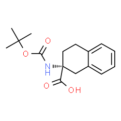 ChemSpider 2D Image | (2R)-2-({[(2-Methyl-2-propanyl)oxy]carbonyl}amino)-1,2,3,4-tetrahydro-2-naphthalenecarboxylic acid | C16H21NO4