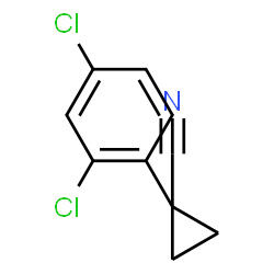 ChemSpider 2D Image | 1-(2,4-Dichlorophenyl)cyclopropanecarbonitrile | C10H7Cl2N
