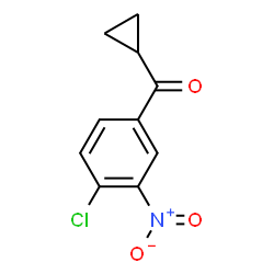 ChemSpider 2D Image | 4-chloro-3-nitrophenyl cyclopropyl ketone | C10H8ClNO3