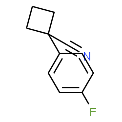 ChemSpider 2D Image | 1-(4-Fluorophenyl)cyclobutanecarbonitrile | C11H10FN