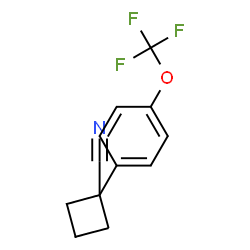 ChemSpider 2D Image | 1-[4-(Trifluoromethoxy)phenyl]cyclobutanecarbonitrile | C12H10F3NO