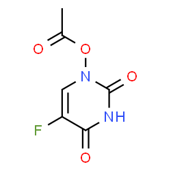 ChemSpider 2D Image | 1-Acetoxy-5-fluoro-2,4(1H,3H)-pyrimidinedione | C6H5FN2O4