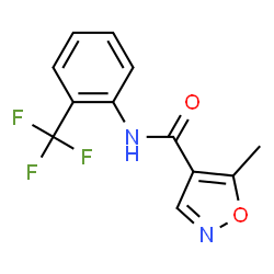 ChemSpider 2D Image | 5-METHYL-N-(2-(TRIFLUOROMETHYL)PHENYL)ISOXAZOLE-4-CARBOXAMIDE | C12H9F3N2O2