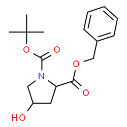 ChemSpider 2D Image | 2-Benzyl 1-(2-methyl-2-propanyl) 4-hydroxy-1,2-pyrrolidinedicarboxylate | C17H23NO5