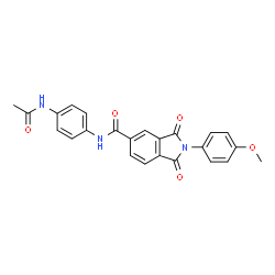 ChemSpider 2D Image | N-(4-Acetamidophenyl)-2-(4-methoxyphenyl)-1,3-dioxo-5-isoindolinecarboxamide | C24H19N3O5