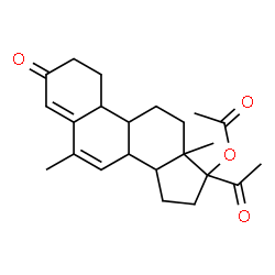 ChemSpider 2D Image | 6-Methyl-3,20-dioxo-19-norpregna-4,6-dien-17-yl acetate | C23H30O4
