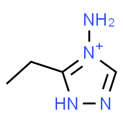 ChemSpider 2D Image | 4-Amino-5-ethyl-1H-1,2,4-triazol-4-ium | C4H9N4
