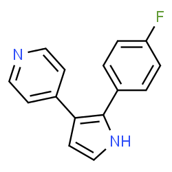 ChemSpider 2D Image | 4-[2-(4-Fluorophenyl)-1H-pyrrol-3-yl]pyridine | C15H11FN2