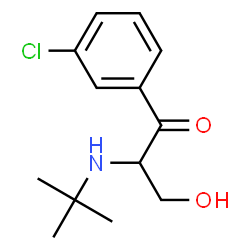 ChemSpider 2D Image | 1-(3-Chlorophenyl)-3-hydroxy-2-[(2-methyl-2-propanyl)amino]-1-propanone | C13H18ClNO2