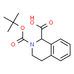 ChemSpider 2D Image | 2-(tert-Butoxycarbonyl)-1,2,3,4-tetrahydroisoquinoline-1-carboxylic acid | C15H19NO4