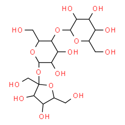 ChemSpider 2D Image | Hex-2-ulofuranosyl hexopyranosyl-(1->4)hexopyranoside | C18H32O16