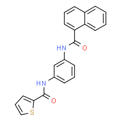 ChemSpider 2D Image | N-[3-(1-Naphthoylamino)phenyl]-2-thiophenecarboxamide | C22H16N2O2S
