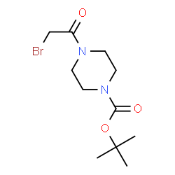 ChemSpider 2D Image | tert-butyl 4-(2-bromoacetyl)piperazine-1-carboxylate | C11H19BrN2O3