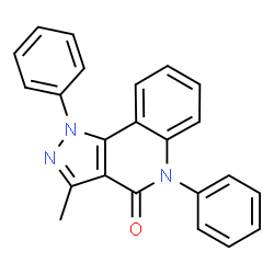 ChemSpider 2D Image | 3-Methyl-1,5-diphenyl-1,5-dihydro-4H-pyrazolo[4,3-c]quinolin-4-one | C23H17N3O