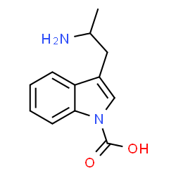 ChemSpider 2D Image | 3-(2-Aminopropyl)-1H-indole-1-carboxylic acid | C12H14N2O2
