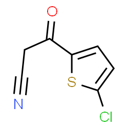 ChemSpider 2D Image | 3-(5-Chloro-2-thienyl)-3-oxopropanenitrile | C7H4ClNOS