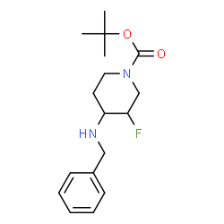 ChemSpider 2D Image | 2-Methyl-2-propanyl 4-(benzylamino)-3-fluoro-1-piperidinecarboxylate | C17H25FN2O2