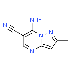 ChemSpider 2D Image | 7-Amino-2-methylpyrazolo[1,5-a]pyrimidine-6-carbonitrile | C8H7N5