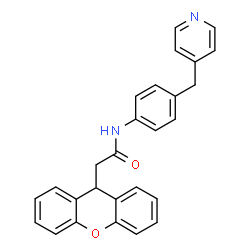 ChemSpider 2D Image | N-[4-(4-Pyridinylmethyl)phenyl]-2-(9H-xanthen-9-yl)acetamide | C27H22N2O2