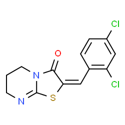 ChemSpider 2D Image | (2E)-2-(2,4-Dichlorobenzylidene)-6,7-dihydro-5H-[1,3]thiazolo[3,2-a]pyrimidin-3(2H)-one | C13H10Cl2N2OS