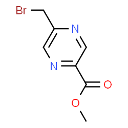 ChemSpider 2D Image | Methyl 5-(bromomethyl)-2-pyrazinecarboxylate | C7H7BrN2O2