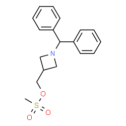 ChemSpider 2D Image | (1-benzhydrylazetidin-3-yl)methyl methanesulfonate | C18H21NO3S