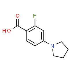 ChemSpider 2D Image | 2-Fluoro-4-(1-pyrrolidinyl)benzoic acid | C11H12FNO2