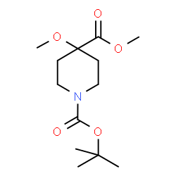 ChemSpider 2D Image | 1-tert-Butyl 4-methyl 4-methoxypiperidine-1,4-dicarboxylate | C13H23NO5