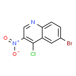 ChemSpider 2D Image | 6-Bromo-4-chloro-3-nitroquinoline | C9H4BrClN2O2