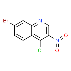 ChemSpider 2D Image | 7-Bromo-4-chloro-3-nitroquinoline | C9H4BrClN2O2