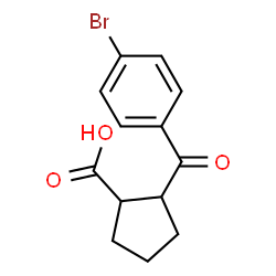 ChemSpider 2D Image | 2-(4-Bromobenzoyl)cyclopentanecarboxylic acid | C13H13BrO3