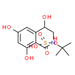 ChemSpider 2D Image | 2-(2-Methyl-2-propanyl)-1,2,3,4-tetrahydro-4,6,8-isoquinolinetriol sulfate (1:1) | C13H21NO7S