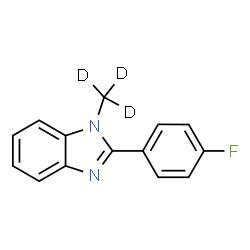 ChemSpider 2D Image | 2-(4-Fluorophenyl)-1-(~2~H_3_)methyl-1H-benzimidazole | C14H8D3FN2