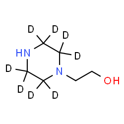 ChemSpider 2D Image | 2-[(2,2,3,3,5,5,6,6-~2~H_8_)-1-Piperazinyl]ethanol | C6H6D8N2O