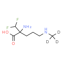ChemSpider 2D Image | 2-(Difluoromethyl)-N~5~-(~2~H_3_)methylornithine | C7H11D3F2N2O2