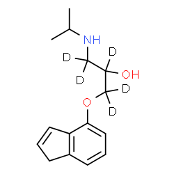 ChemSpider 2D Image | 1-(1H-Inden-4-yloxy)-3-(isopropylamino)-2-(~2~H_5_)propanol | C15H16D5NO2