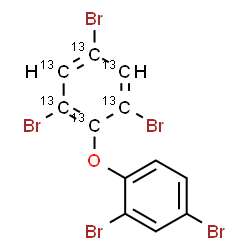 ChemSpider 2D Image | 1,3,5-Tribromo-2-(2,4-dibromophenoxy)(~13~C_6_)benzene | C613C6H5Br5O