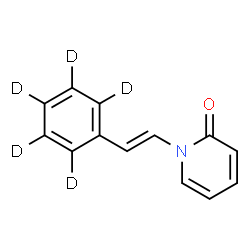 ChemSpider 2D Image | 1-[(E)-2-(~2~H_5_)Phenylvinyl]-2(1H)-pyridinone | C13H6D5NO