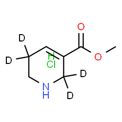 ChemSpider 2D Image | Methyl (2,2,5,5-~2~H_4_)-1,2,5,6-tetrahydro-3-pyridinecarboxylate hydrochloride (1:1) | C7H8D4ClNO2