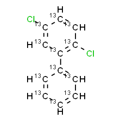 ChemSpider 2D Image | 2,5-Dichloro(~13~C_12_)biphenyl | 13C12H8Cl2