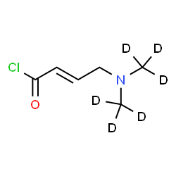 ChemSpider 2D Image | (2E)-4-{Bis[(~2~H_3_)methyl]amino}-2-butenoyl chloride | C6H4D6ClNO