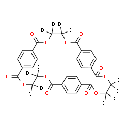 ChemSpider 2D Image | (4,4,5,5,14,14,15,15,24,24,25,25-~2~H_12_)-3,6,13,16,23,26-Hexaoxatetracyclo[26.2.2.2~8,11~.2~18,21~]hexatriaconta-1(30),8,10,18,20,28,31,33,35-nonaene-2,7,12,17,22,27-hexone | C30H12D12O12
