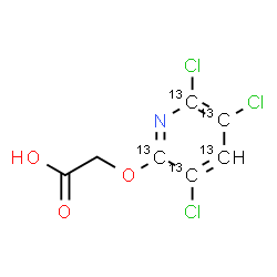 ChemSpider 2D Image | {[3,5,6-Trichloro(~13~C_5_)-2-pyridinyl]oxy}acetic acid | C213C5H4Cl3NO3