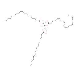 ChemSpider 2D Image | 1-[(9Z)-9-Octadecenoyloxy]-3-(palmitoyloxy)(~2~H_5_)-2-propanyl (5Z,8Z,11Z,14Z,17Z)-5,8,11,14,17-icosapentaenoate | C57H93D5O6