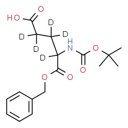 ChemSpider 2D Image | 5-(Benzyloxy)-4-({[(2-methyl-2-propanyl)oxy]carbonyl}amino)-5-oxo(~2~H_5_)pentanoic acid (non-preferred name) | C17H18D5NO6