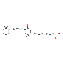 ChemSpider 2D Image | 3-[(2E,4E)-3-Methyl-5-(2,6,6-trimethyl-1-cyclohexen-1-yl)-2,4-pentadien-1-yl]-4-oxo-13,14-dihydroretinoic acid | C35H50O3