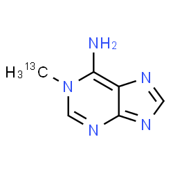 ChemSpider 2D Image | 1-(~13~C)Methyl-1H-purin-6-amine | C513CH7N5