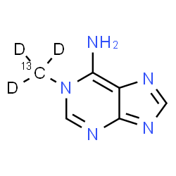 ChemSpider 2D Image | 1-(~13~C,~2~H_3_)Methyl-1H-purin-6-amine | C513CH4D3N5