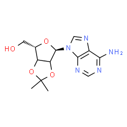 ChemSpider 2D Image | 9-(2,3-O-Isopropylidene-alpha-L-glycero-pentofuranosyl)-9H-purin-6-amine | C13H17N5O4